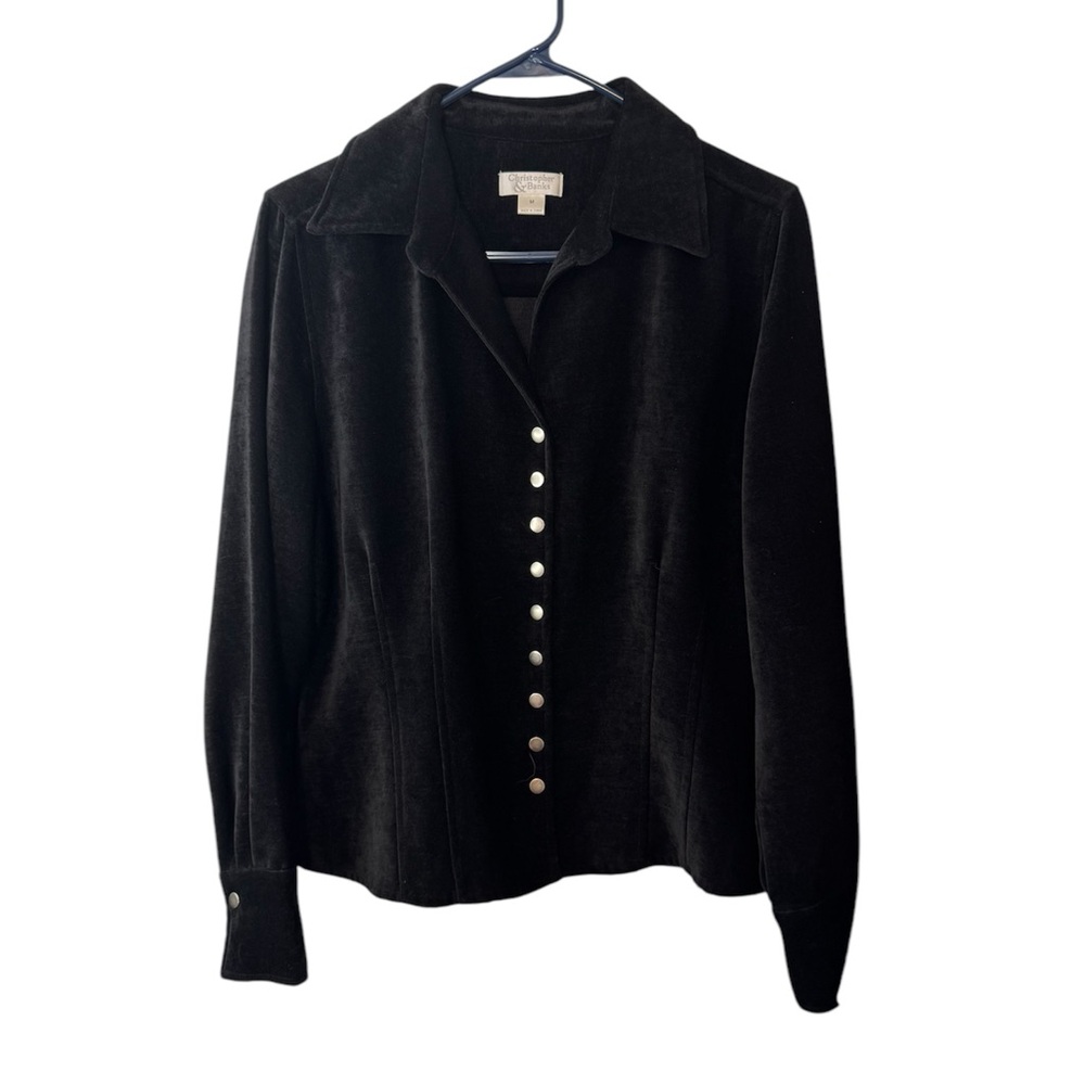 Christopher & Banks Velvet Blazer/Jacket Size Medium